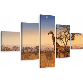 Obraz Vícedílný obraz ŽIRAFA Zvíře Savana 3D 150x90