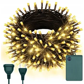 Vánoční dekorace VÁNOČNÍ OSVĚTLENÍ NA STROMEČEK 500 LED TEPLÁ BÍLÁ S PROGRAMÁTOREM 8 REŽIMŮ