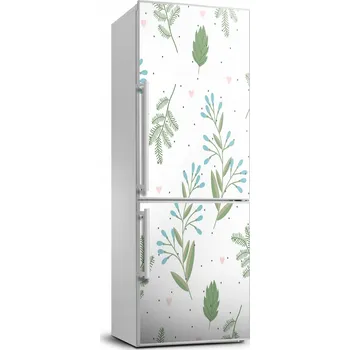 Fototapeta Samolepící dýha na ledničku Listy a srdce