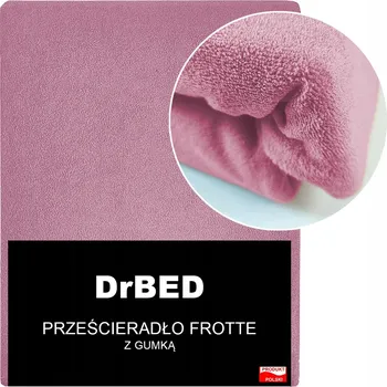 Prostěradlo Prostěradlo s Gumou 160x200 Froté Prodyšné Měkké Růžové Polské