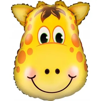 Balónek Fóliový balónek ŽIRAFA zvířátka zoo na hélium 64 cm