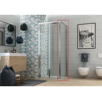 Pevná stěna ESSENCE F1C, 70 , Čiré bezpečnostní sklo - 6 mm, Bílá BEF10CB1 + slevový kód