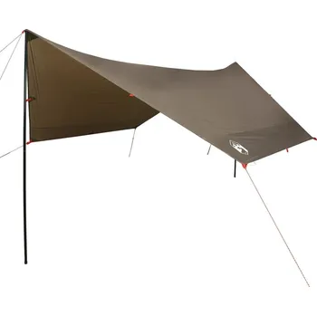 Stan OMAXI Kempingová plachta hnědá 438 x 376 x 212 cm nepromokavá 658457