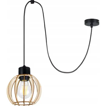 Závěsné svítidlo LED-ONE PAJĄK (Pavouk) s dřevěným prvkem, 1 světelný bod, patice E27