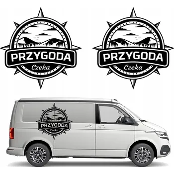 Samolepicí dekorace na vozidlo 2x SAMOLEPKY na auto MOTIV DOBRODRUŽSTVÍ 94x94cm