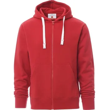 Pánská mikina Payperwear Mikina Portland s plastovým skrytým zipem Barva: červená klasická, Velikost: 5XL