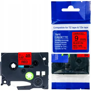 Pásek do tiskárny PÁSKA DO BROTHER ČERVENÁ TZe-421 9mm TZ-421 TZ421