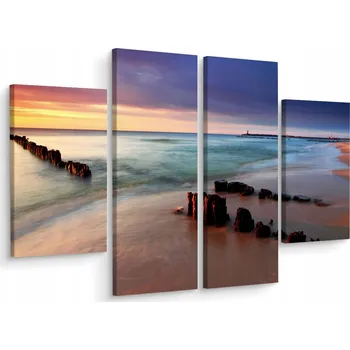 Obraz Vícedílný obraz PLÁŽE Moře Nebe 3D 200x150 cm