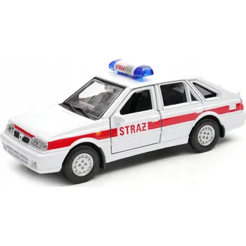 autíčko WELLY POLONEZ CARO PLUS HASIČI BÍLÝ 1:34 NOVÝ KOVOVÝ MODEL 43613