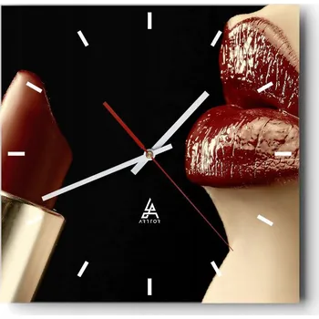 Hodiny Velké nástěnné hodiny na zeď 40x40 Lidé Skleněné hodiny Čtvercové Tiché