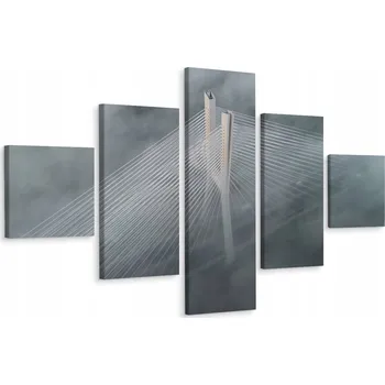 Obraz Vícedílný obraz MOST Mlha Architektura 3D 250x150