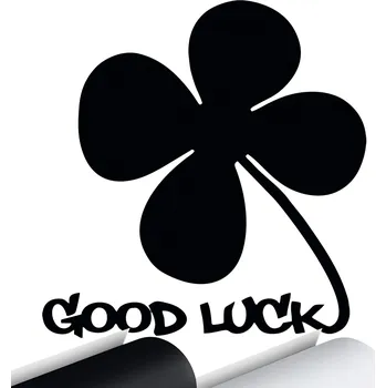 Samolepicí dekorace na vozidlo NÁLEPKA na auto Jetel pro štěstí 15x15 cm