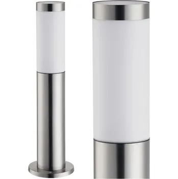 Stojací lampa Osvětlovací sloupek kulatý SuperLED E27 45 cm stříbrný