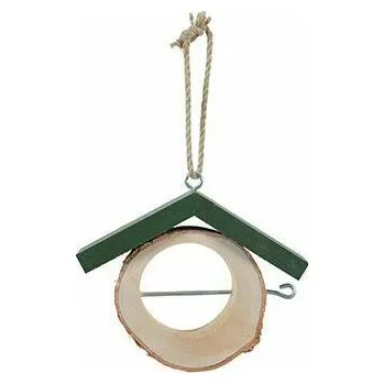 Krmítko pro ptáka Budka krmítko HUT na jablko, dřevo, zelená Zolux