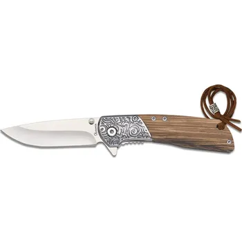 Bojový nůž Albainox Nůž zavírací ZEBRA WOOD hladké ostří