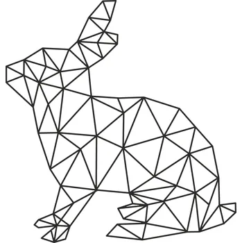 Samolepící dekorace Samolepka na zeď Drukant W-G021K_50 Králík 50x47 cm černá