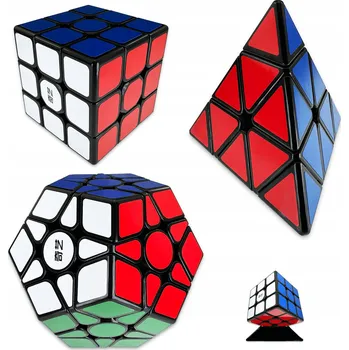 Obraz SADA KOSTEK 3X3 + Pyramida + Megaminx QiYi ORIGINÁLNÍ PROFESIONÁLNÍ