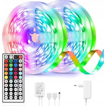 LED páska LED pásek RGB 15M 8 režimů BAREVNÝ 5050 SMD 230V do kuchyně, koupelny