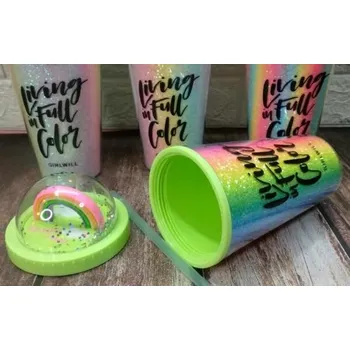 Dětský hrnek se slámkou 450 ml – modrý