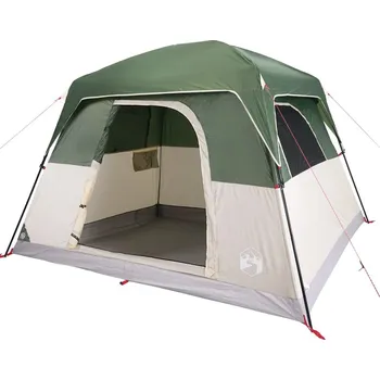 Stan OMAXI Kempingový stan kabinový pro 4 osoby zelený nepromokavý 445796