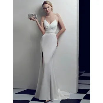 Dámské šaty Dlouhé šaty na ples Sequins SQ1023 Barva: Bílá, Velikost: M