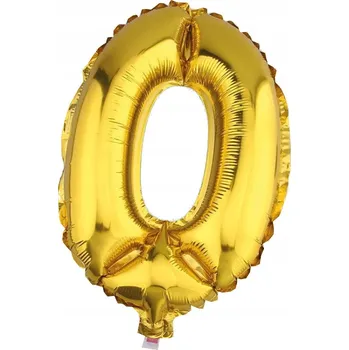 Balónek FÓLIOVÝ BALÓNEK ZLATÁ ČÍSLICE 0, 100 CM, NAROZENINY, OSLAVY