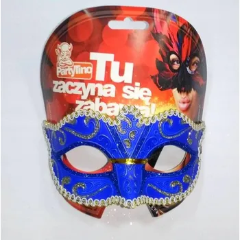 Karnevalová maska Benátská maska SUPER, granátová PM032G