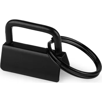 Přívěsek Kovová koncovka s kroužkem šíře 25 mm Varianta: 6 černý lak, Balení: 2 ks