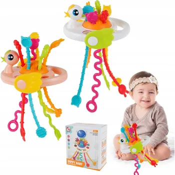Hračka pro kojence Montessori Senzorické Kousátko Protahování Uchopování Kousátko