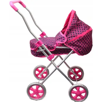 Kočárek pro panenku Skládací hluboký kočárek s korbičkou