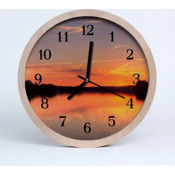 Hodiny Moderní nástěnné hodiny loft Západ slunce Příroda