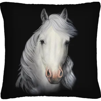 Polštář POLŠTÁŘ 40x40 POVLAK POLŠTÁŘ ART BÍLÝ KŮŇ 25