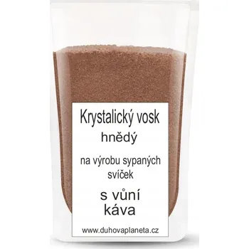 Svíčka Krystalický vosk s vůní káva hnědý, Hmotnost: 250 g voskový knot