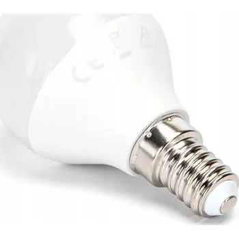 Žárovka ENERGETICKY ÚSPORNÁ LED ŽÁROVKA E14 6W G45 MALÝ ZÁVIT KULIČKA STUDENÁ BÍLÁ SMD