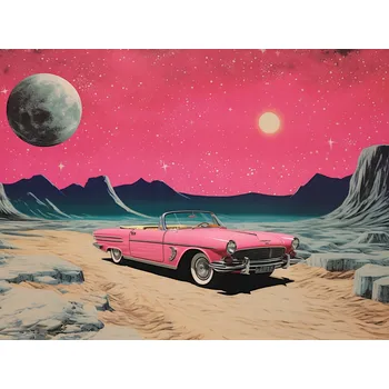 Plakát Plakát Kabriolet v Kosmu bez rámu 100 x 75 cm