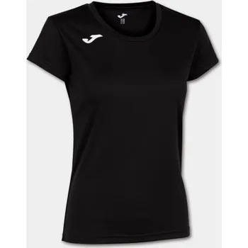 Dámské/Dívčí sportovní tričko JOMA RECORD II SHORT SLEEVE T-SHIRT BLACK Velikost: S, Barva: BLACK