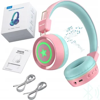 Sluchátka Bezdrátová sluchátka přes uši New Bee Bezdrátová sluchátka s LED podsvícením, Bluetooth