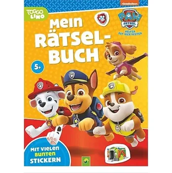 Hlavolam Omalovánka, hlavolam, logická hra Tlapková patrola, samolepky - německá verze