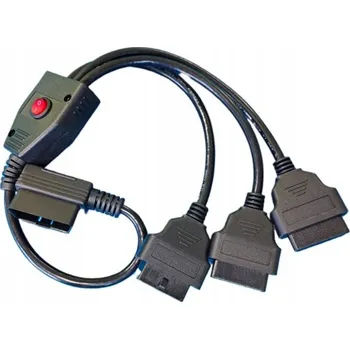Napájecí kabel Prodlužovací kabel OBD2 rozbočovač na 3 x OBD2 + reset napájení 50 cm