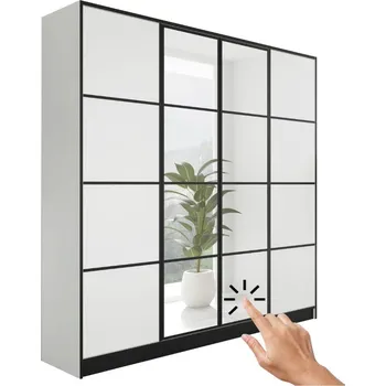 Šatní skříň Skříň dvoudveřová Kier bílá výklopná 206,4x205x39 cm