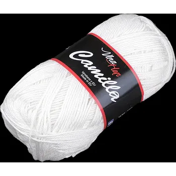 Příze Bavlněná pletací příze Camilla 50 g Varianta: 23 (8002) bílá, Balení: 1 ks