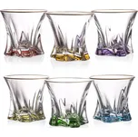 Skleničky na koňak, skleničky na likér, skleničky na whisky, skleničky na vodu, sklenice na vodku , koktejlové skleničky , poháry Aurum Crystal COOPER bezbarvé, vícebarevné, žluté 320ml 6 ks