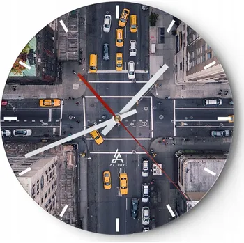 Hodiny Nástěnné hodiny do kuchyně 30x30 Jork Skleněné hodiny do obýváku Tiché