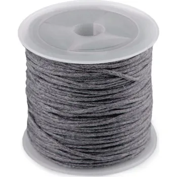 Příze Šňůra bavlněná Ø0,8 mm voskovaná Varianta: 37 šedá, Balení: 1 ks