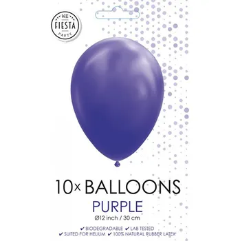 Balónek Fiesta Fiësta - Balónky - 10 ks - fialové - ø30cm 80507 Nové zboží