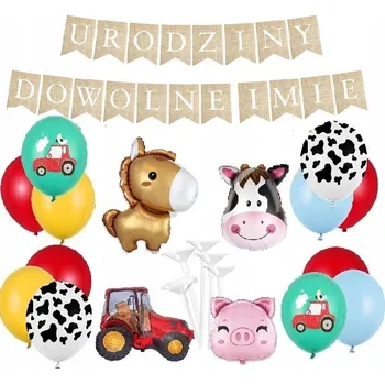Balónek BALÓNKY sada zvířátka FARMA banner JMÉNO