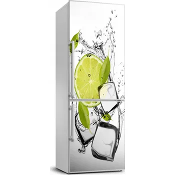 Fototapeta Samolepka na ledničku s dýhou Limetka a ledem 70x190