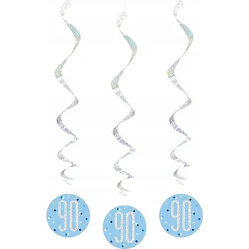 Party dekorace Modrá narozeninová dekorace k 60. narozeninám - girlanda na párty
