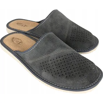 Pánské pantofle Kožené Papuče Nazouváky Pánské kožené pantofle Bačkory Bamboše 47