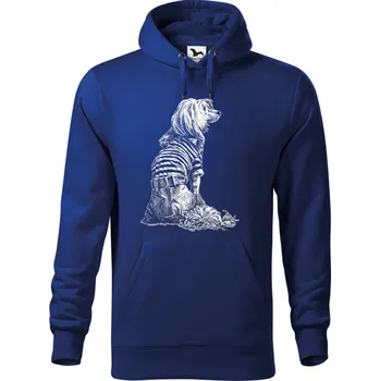 Dámská mikina Mikina - Pes v oblečku Barva: Královská modrá (05), Velikost: 3XL, Střih: Pánské